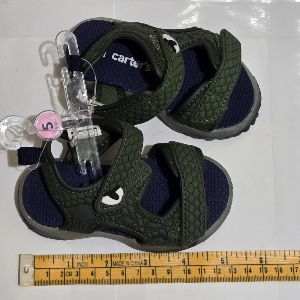 Dinosaur Green Light‎ Up Outsole Kids Sandals